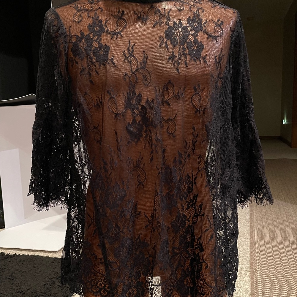 Black lace top from Torrid